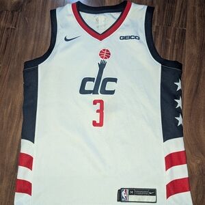 Nike Kids White and Navy Basketball Jersey